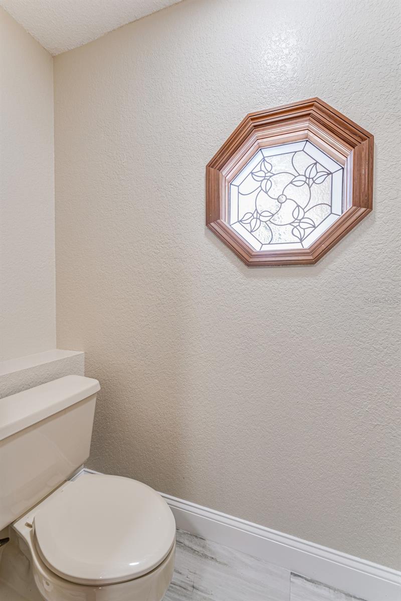 Half bath feature custom window