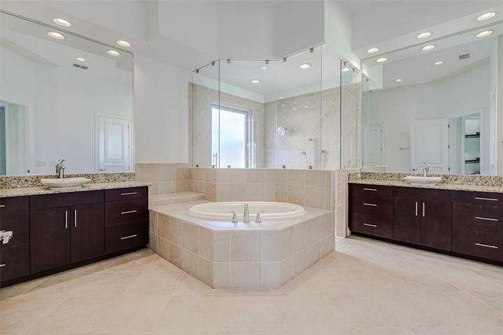 Master bathroom as of 9/4/2023 updated interior paint & now vacant.