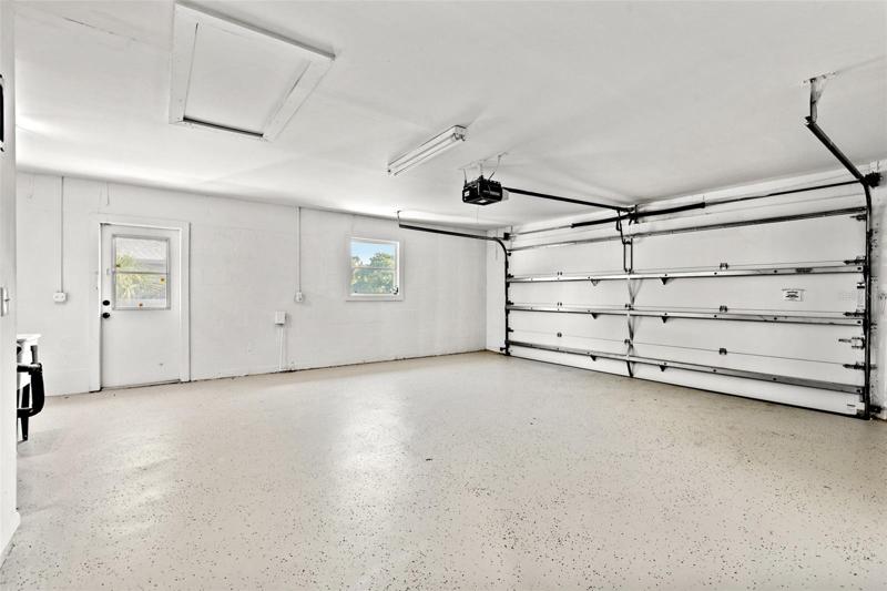 Large 2 car garage