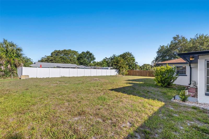 Large backyard