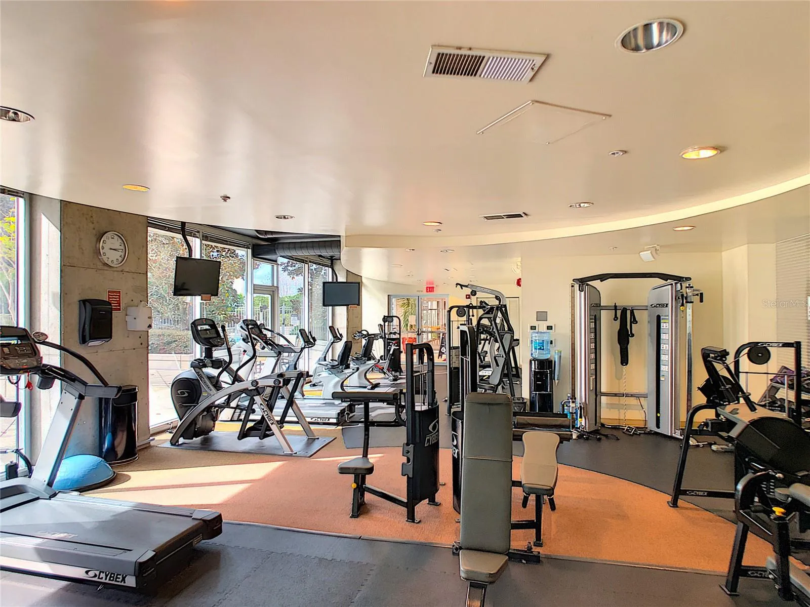 gym with updated equipment.