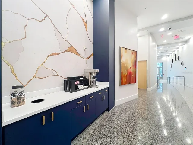 coffee area by Concierge desk.