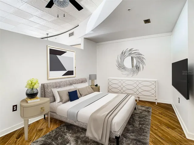 bedroom virtually staged