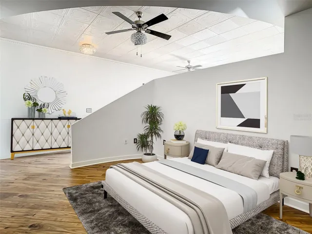 bedroom virtually staged