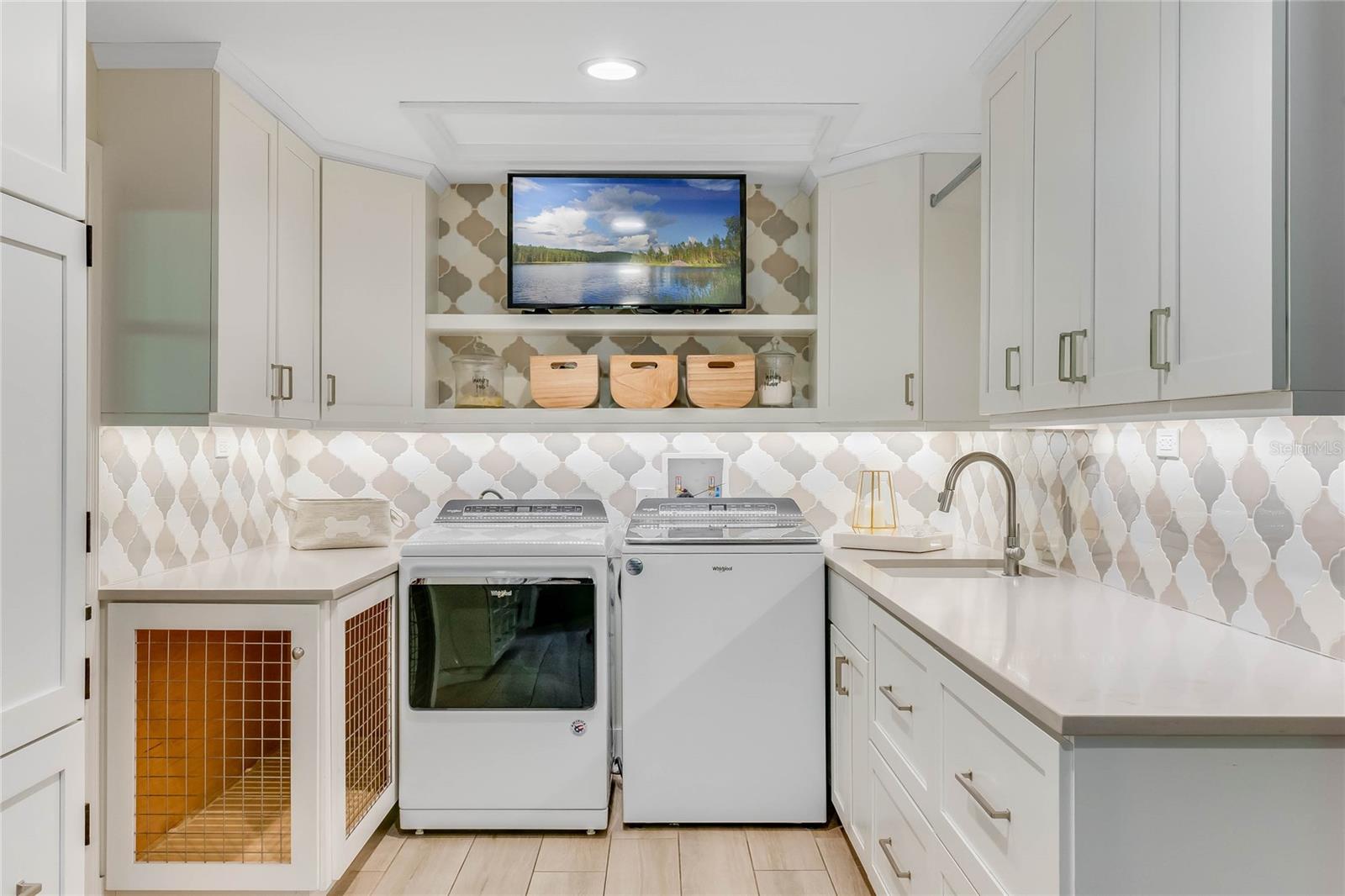 Laundry room with chute
