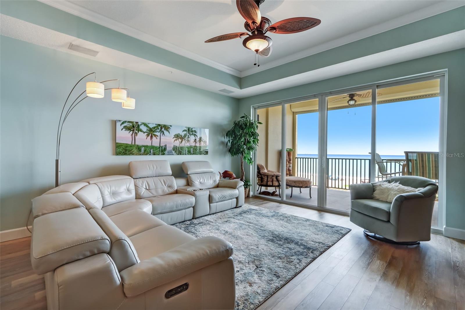 Living room with ocean view