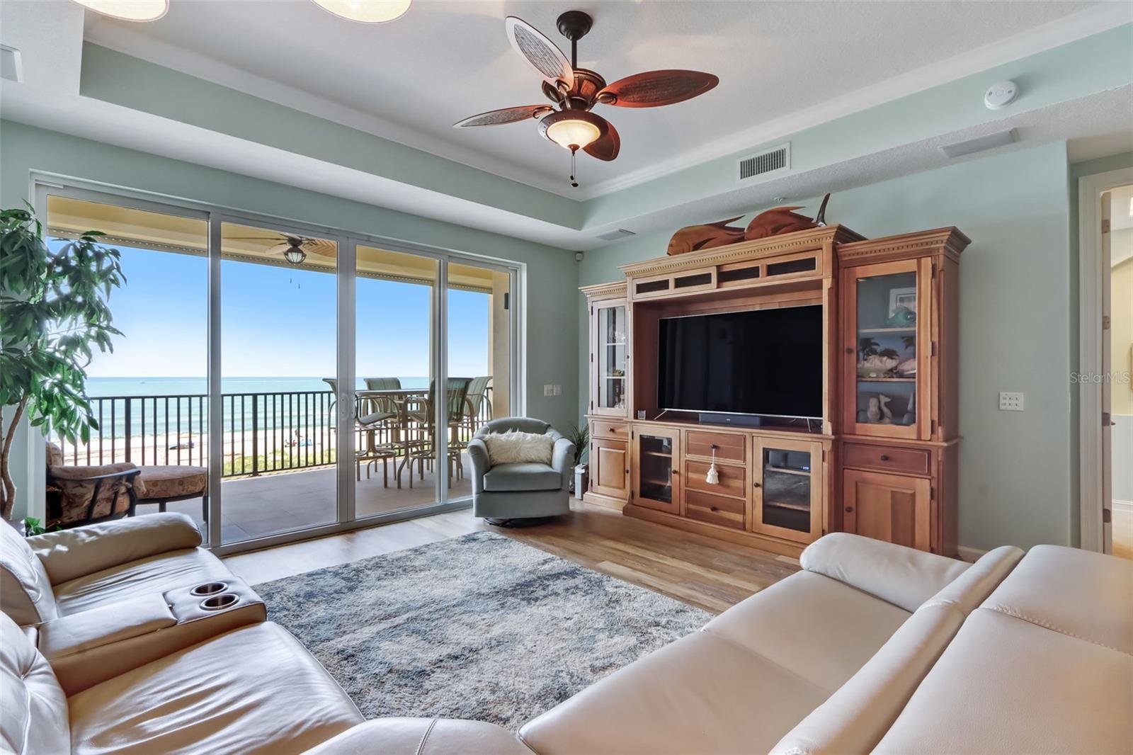 Living room with ocean view
