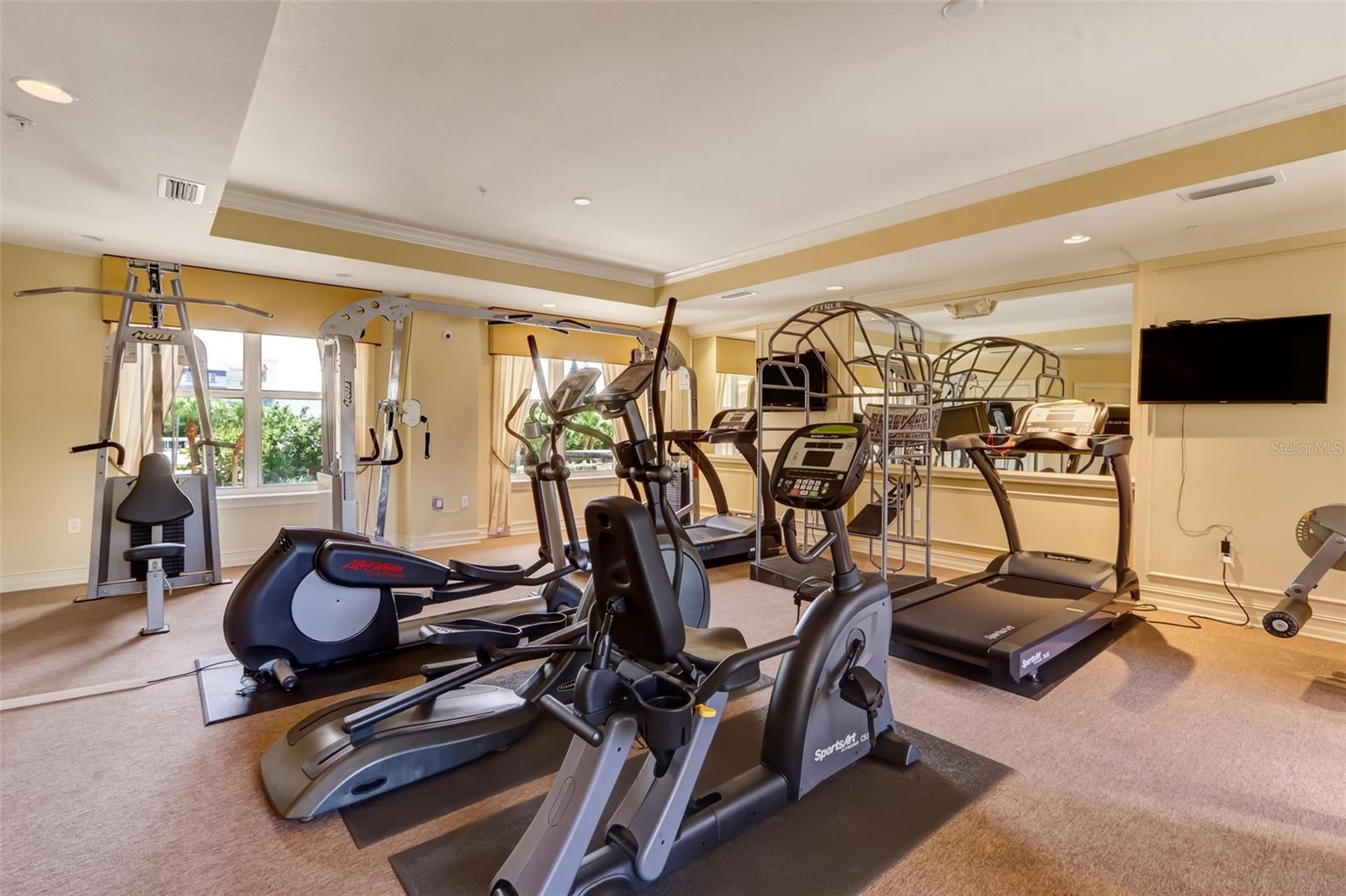 State of the art fitness center first floor