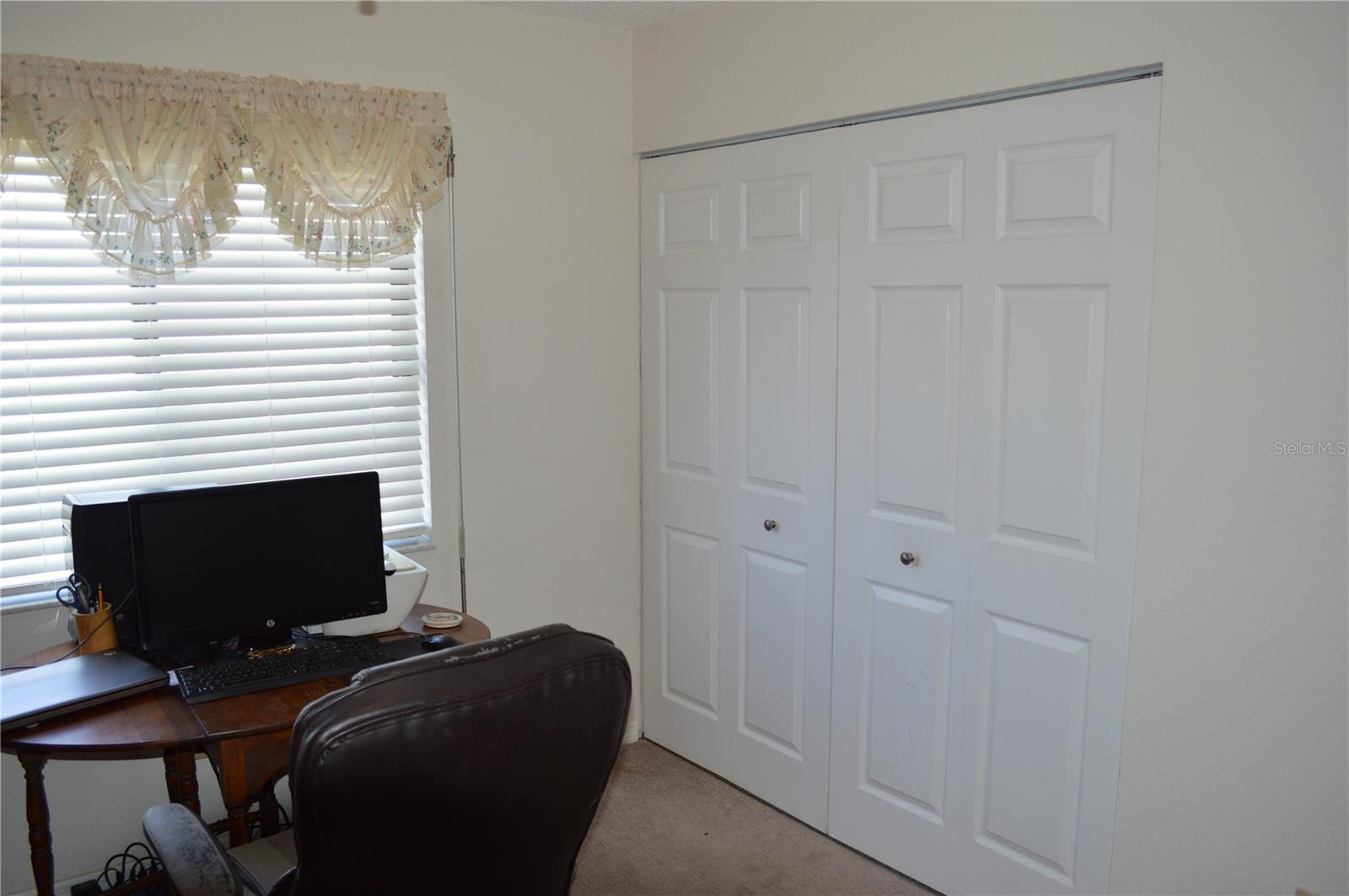 Office in Spare Bedroom lots of closet space