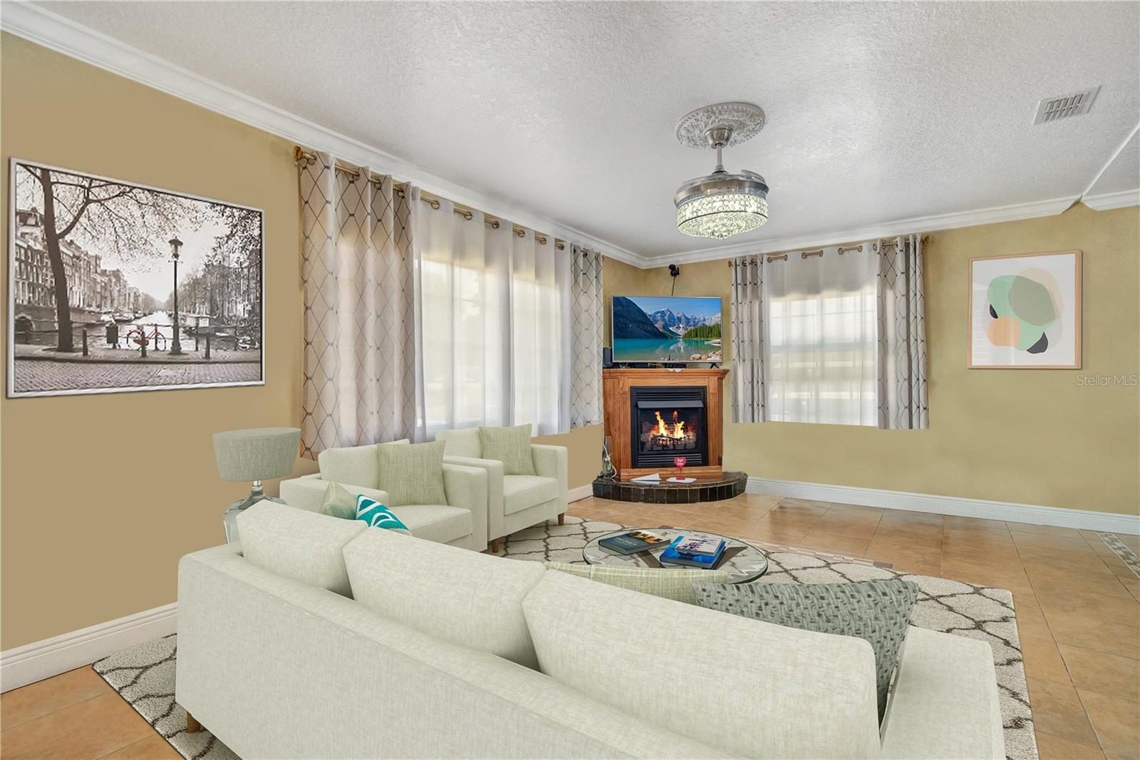 Family Room Staged