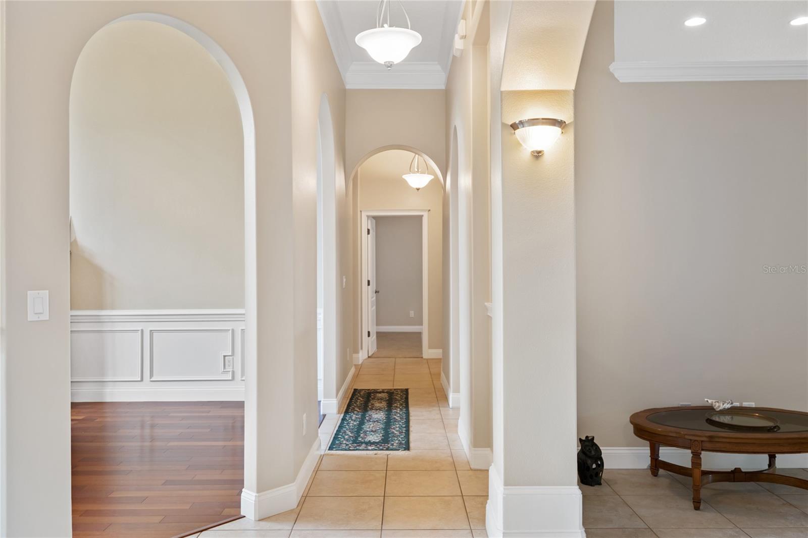 Hallway leading to guest suites