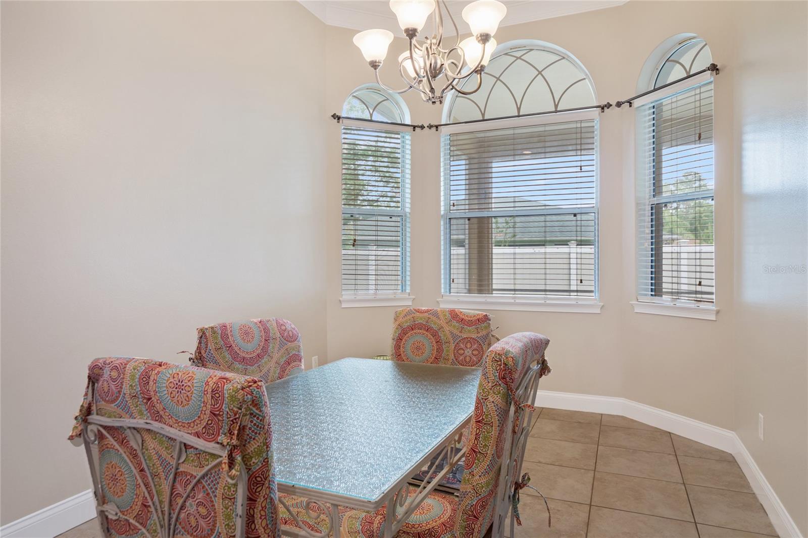 Breakfast nook overlooking amazing back yard