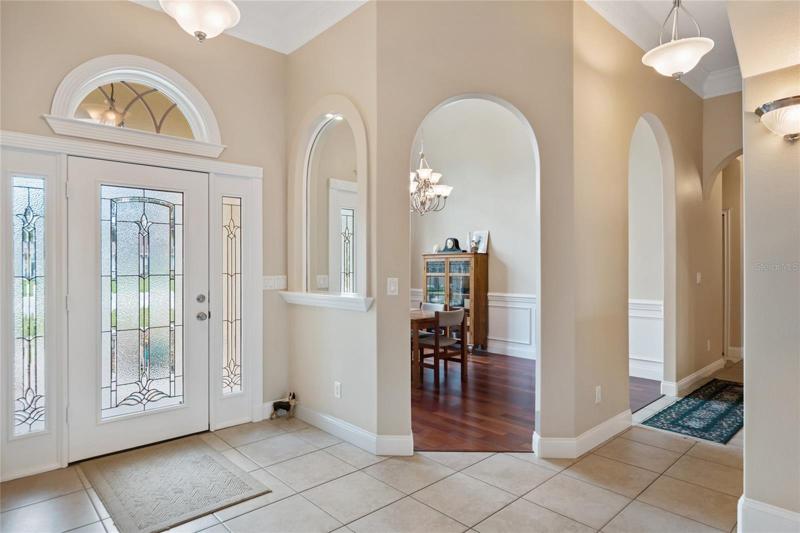 View in to a formal dining room