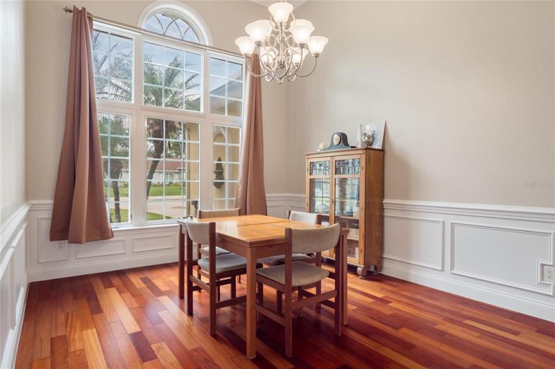 Formal Dining room with Wainscoting