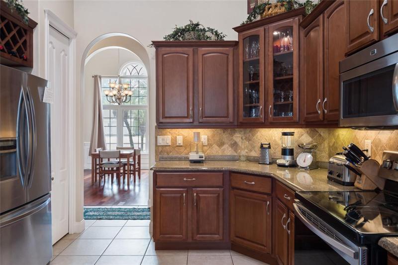 View from kitchen into dining room