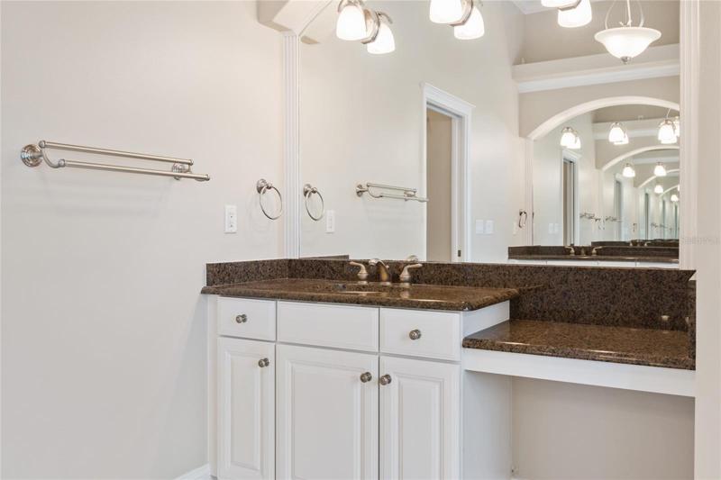 Her vanity has make up table