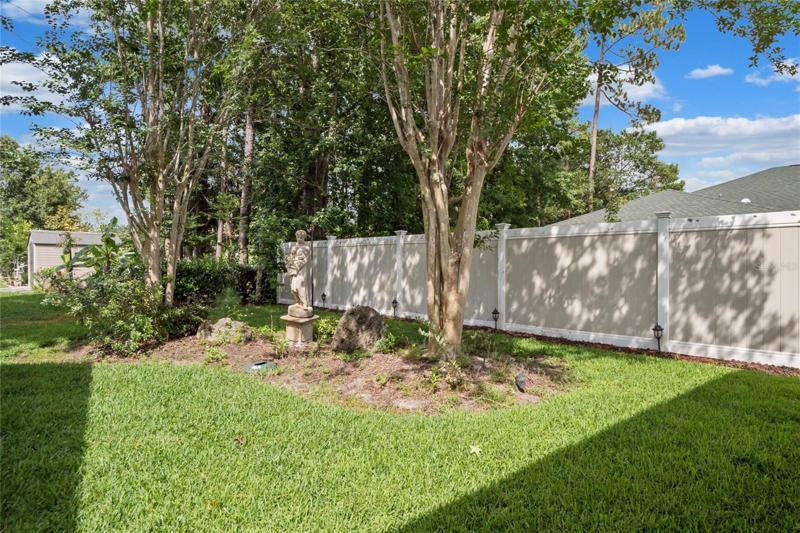 Private yard with plenty of room for in ground pool