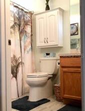 Private bath with walk in shower.