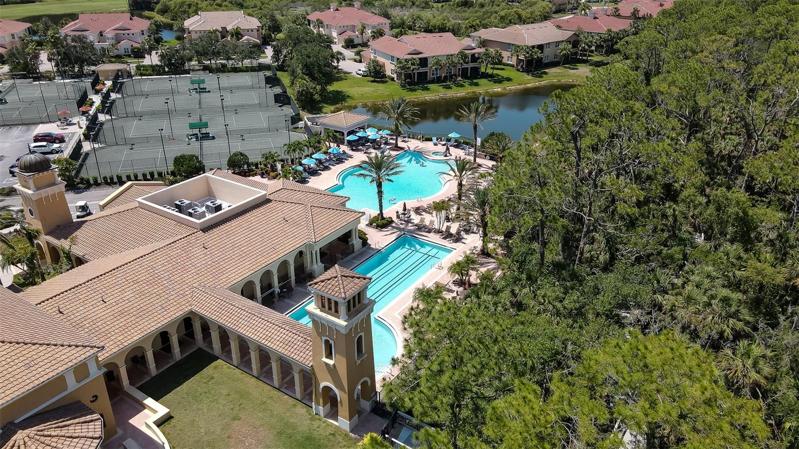 Lap pool and resort style pool