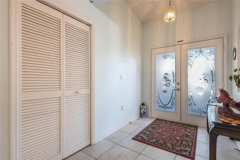 Double door front entrance, inside.