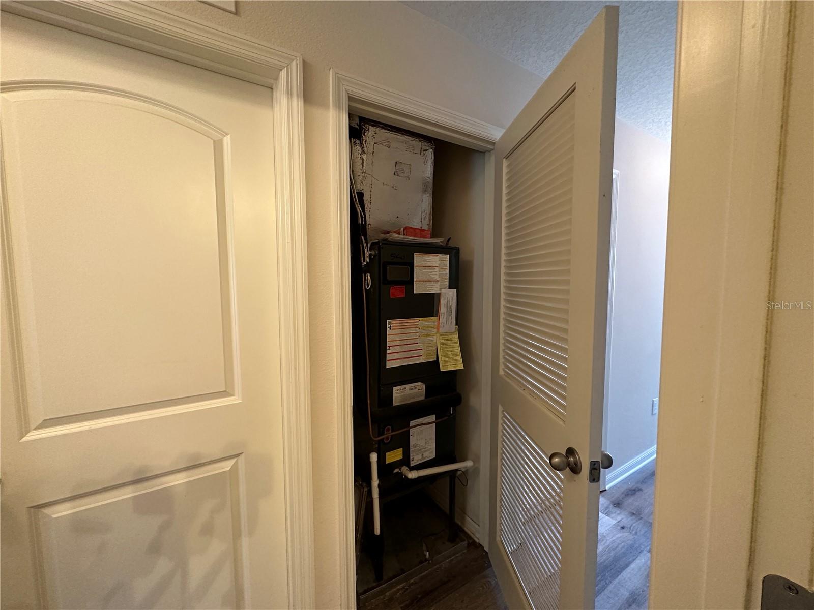 AC closet in hallway
