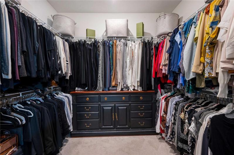 Check out this walk-in closet in the master bedroom.