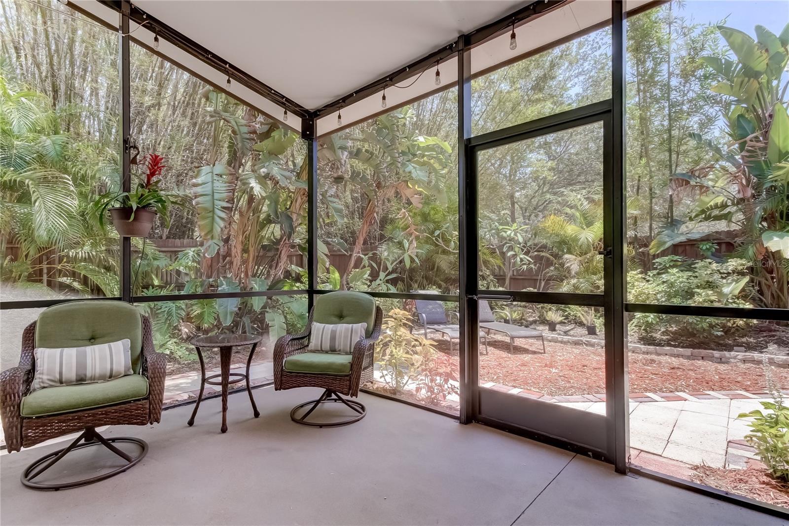 Surrounded by Tropical Landscaping All AROUND You in this Home.. Yet, Easy to Maintain Native, Florida Friendly Plants Trees Shrubs!