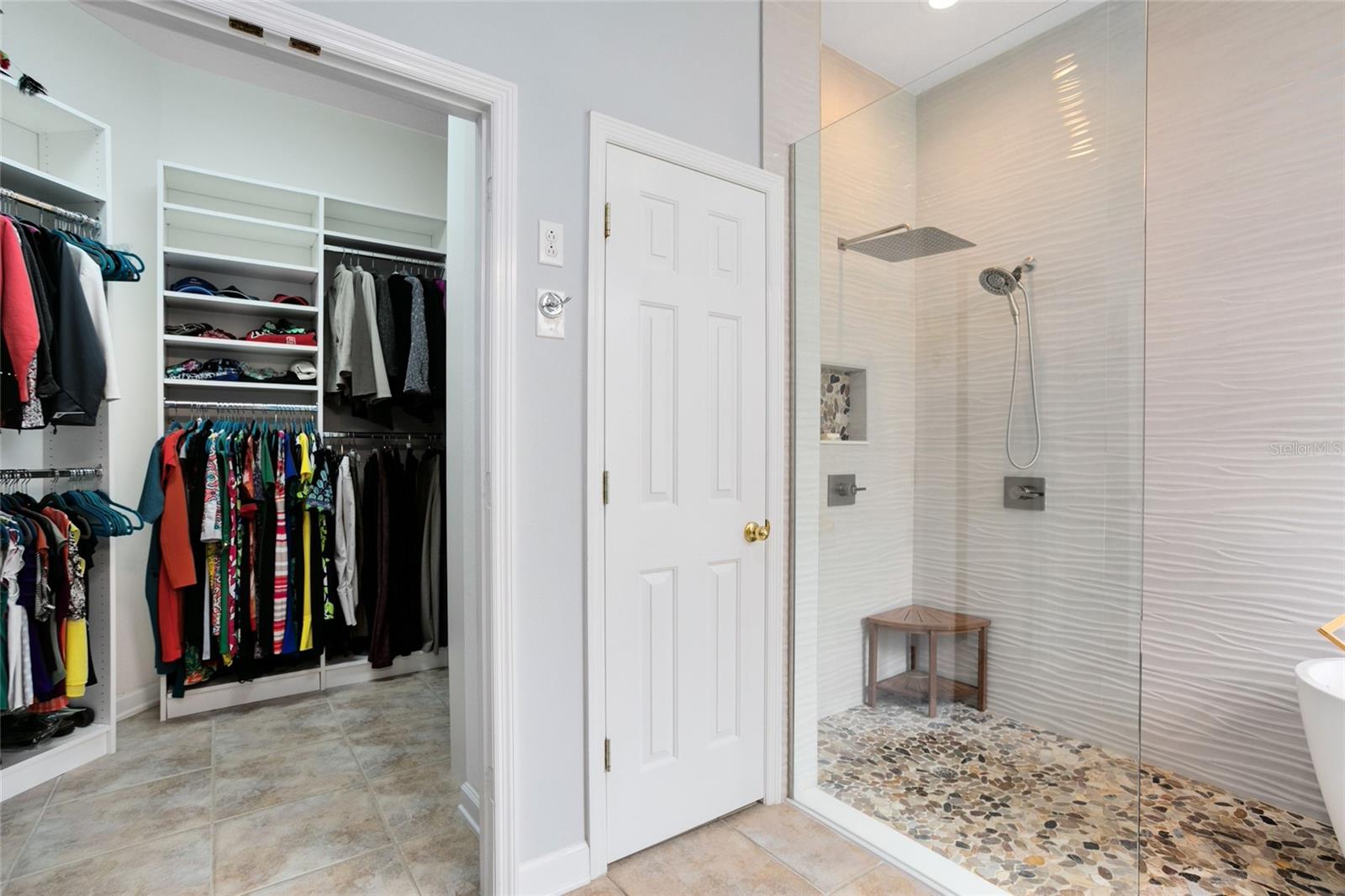 Master Closet attached to Master Bathroom