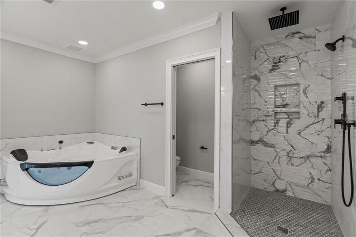 The shower door is to be installed soon.