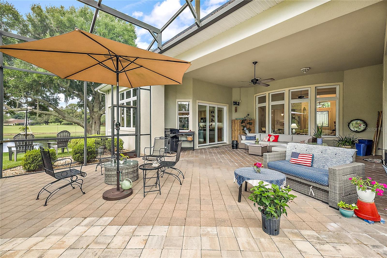 Covered and Screen Enclosed Lanai Area