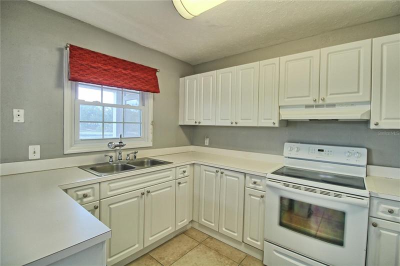 View of lake from kitchen