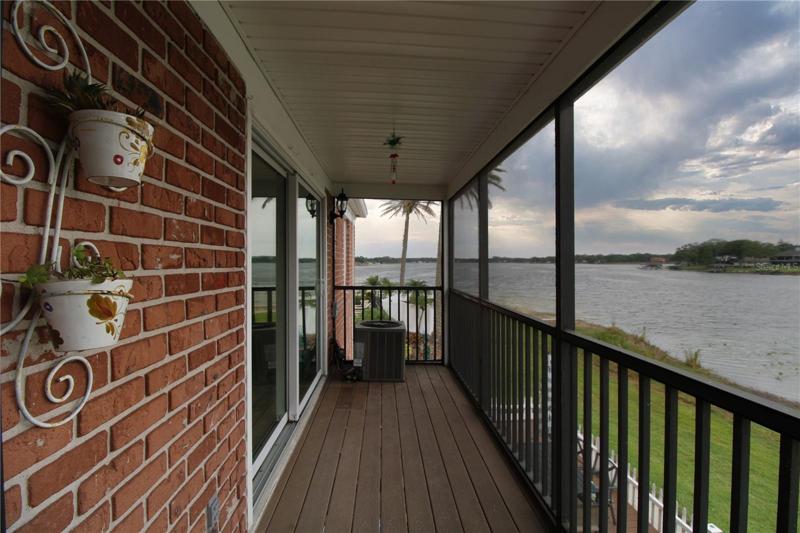 View of the lake from the patio