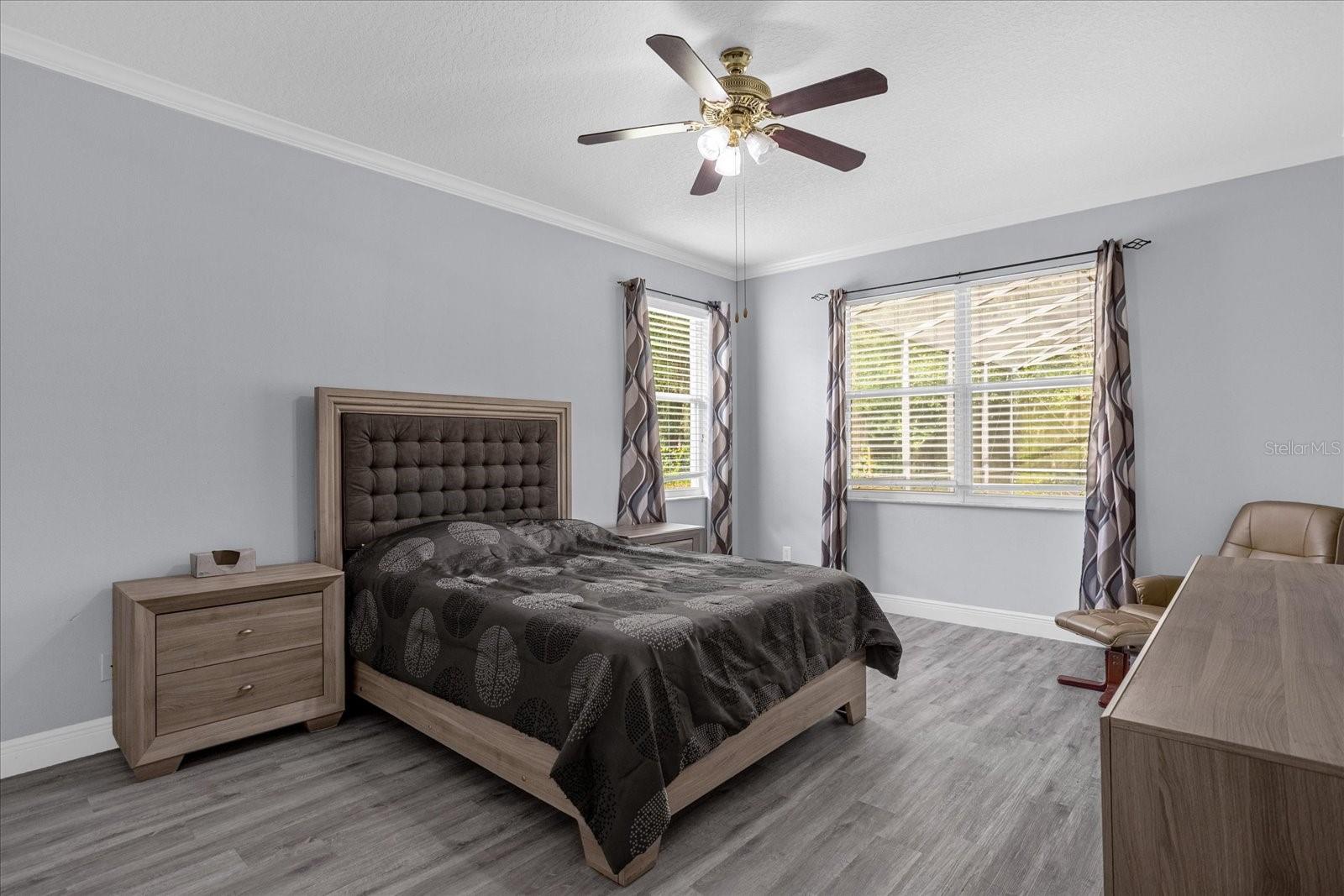 Primary Bedroom en suite with recently installed LPV style flooring
