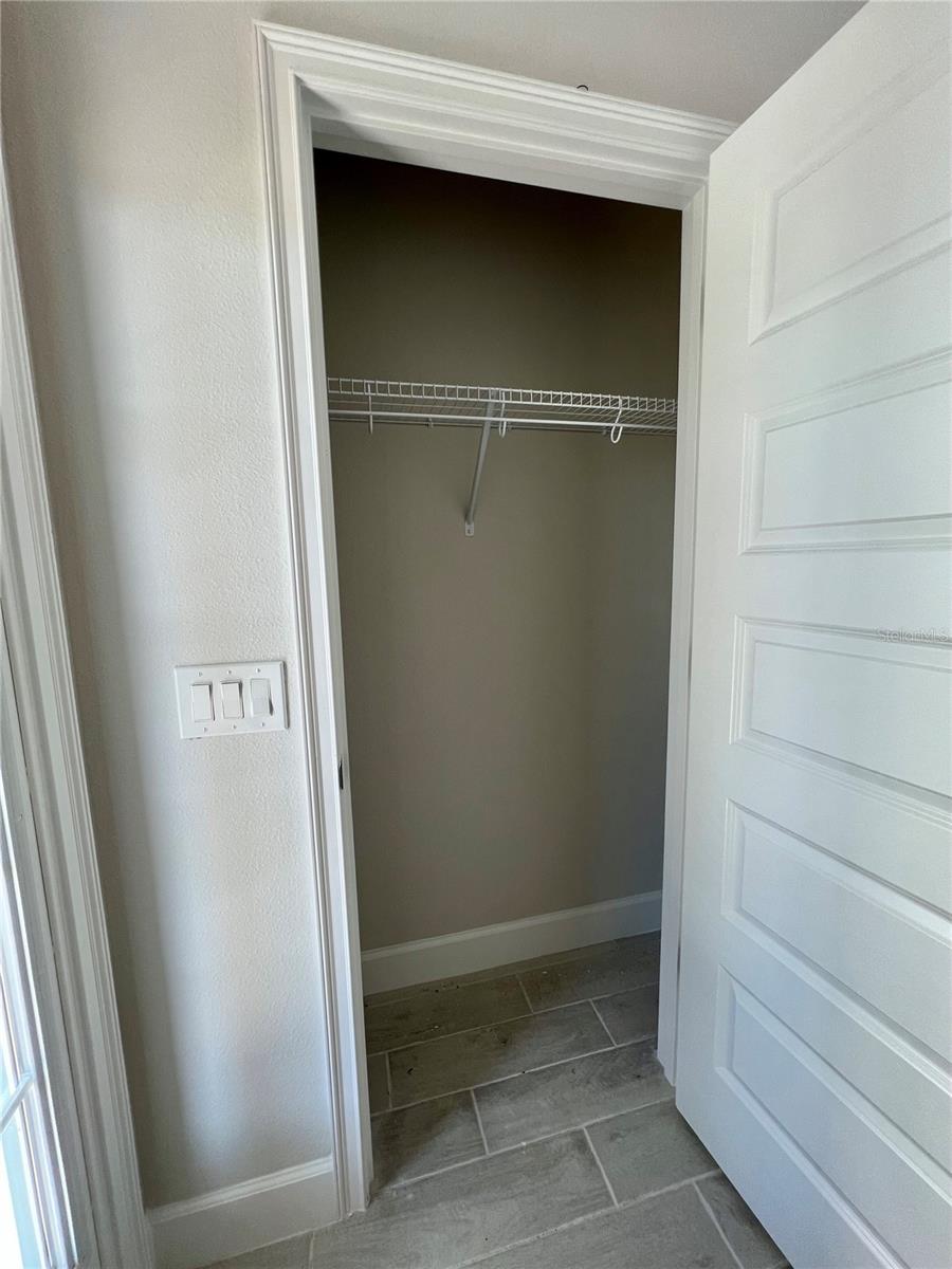 coat closet at entry