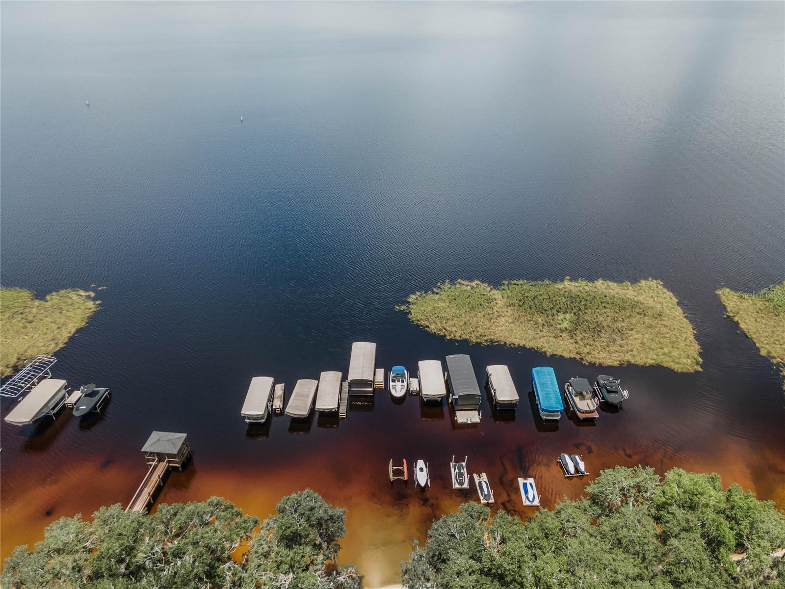 Clermont Yacht Club private beach and CYC Resident Boats
