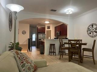 View from Living Room looking toward Kitchen & Hallway to 2nd & 3rd bedrooms