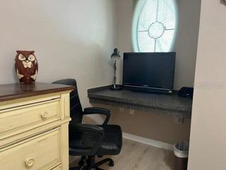 built in desk workspace in 2nd bedroom