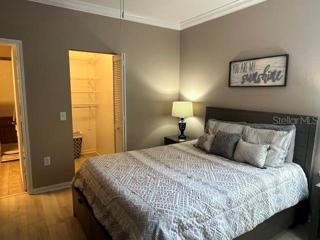 Master bedroom with walk-in closet