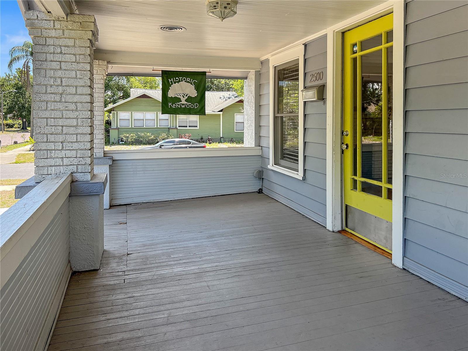 Cute and welcoming front porch. Walk to Central Ave.