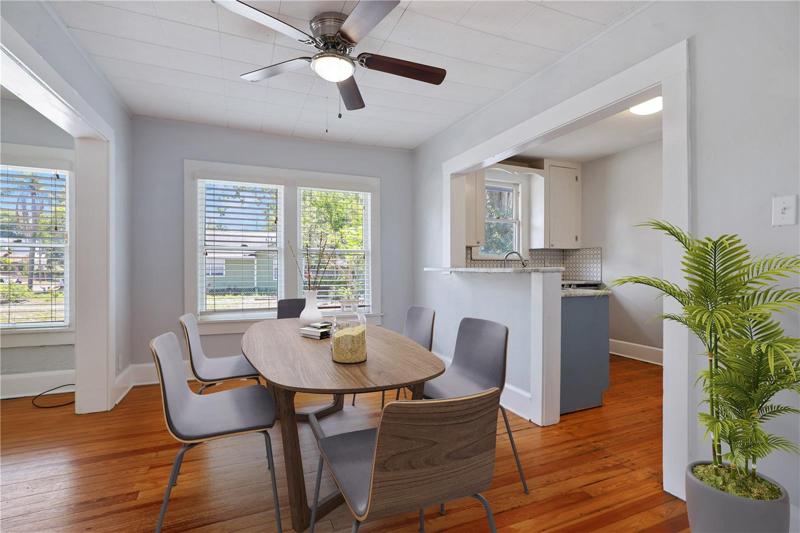 Dining/Living Room View to the Kitchen - Virtual Staging