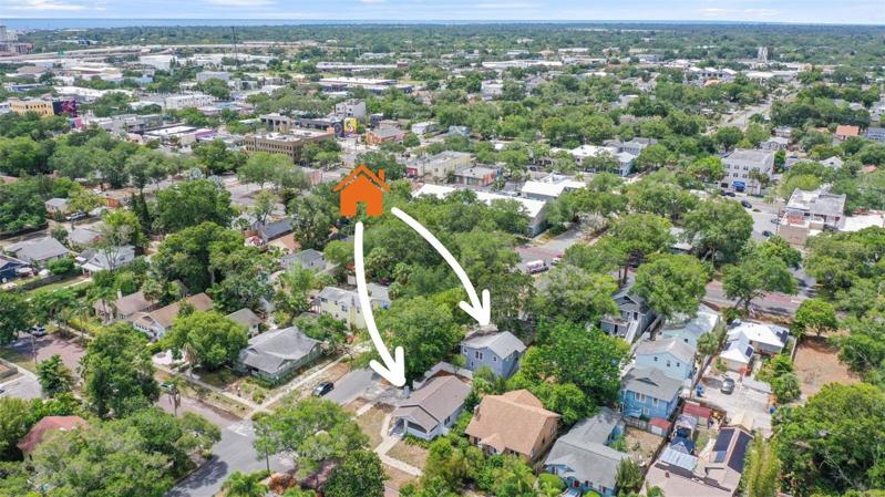 3 units, 1 Single famly home with a duplex behind