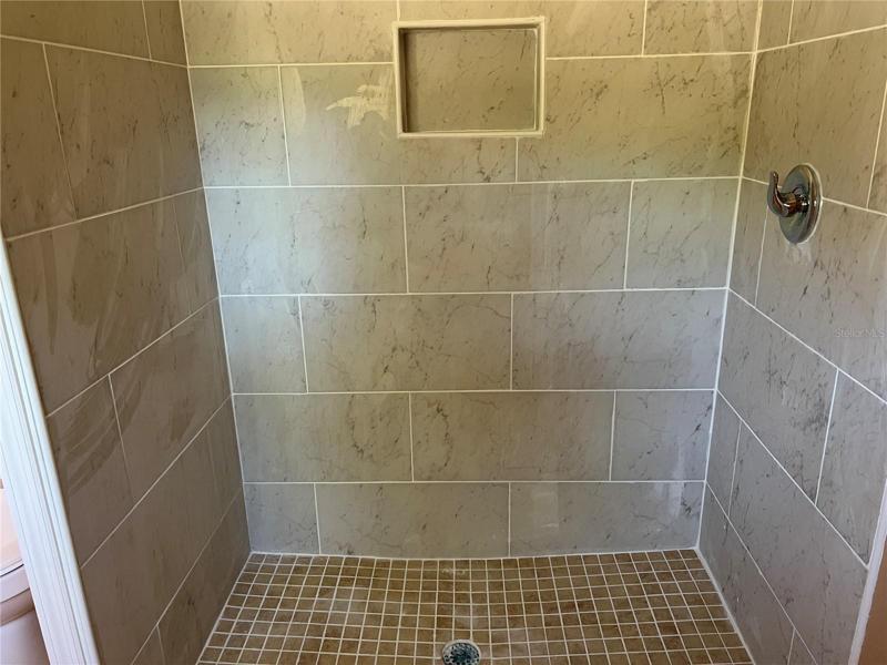 Close up of master shower.