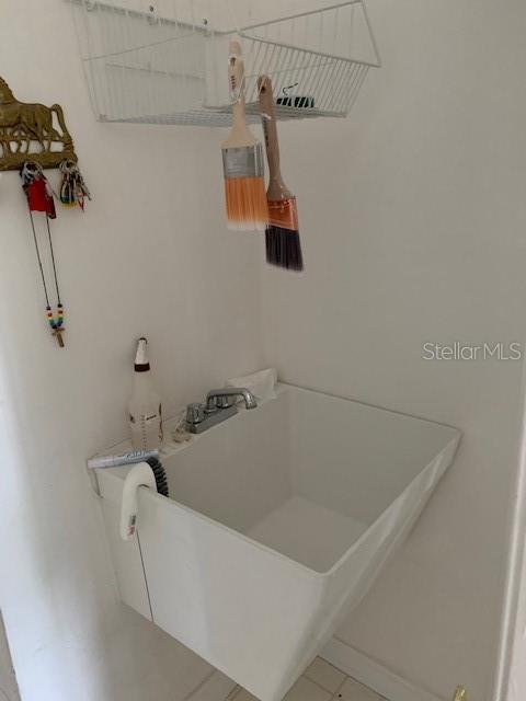 Laundry tub in the utility room off the kitchen