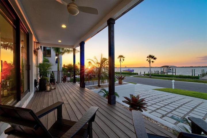 Water views from the front balcony.