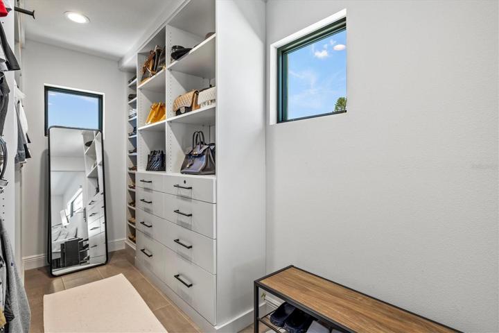 Master suite walk-in closet.