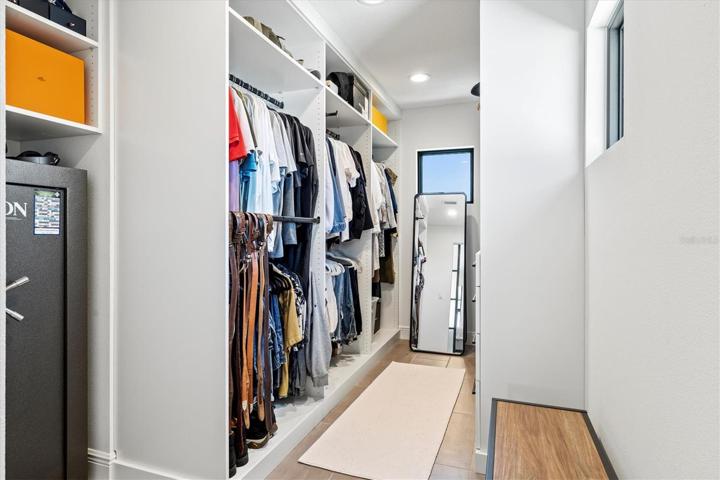 Master suite walk-in closet.