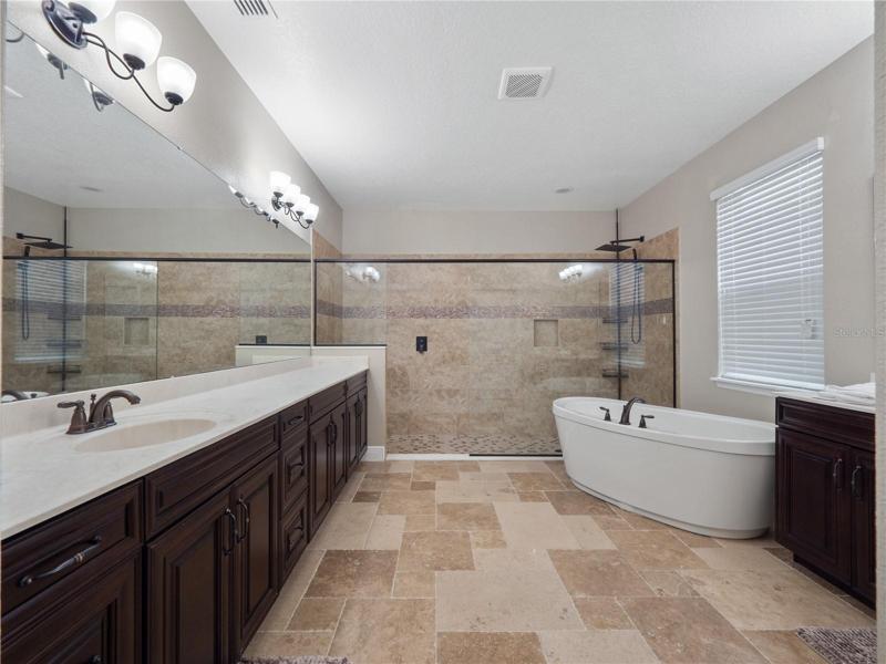 Master Bath with soaking and Oversized Shower