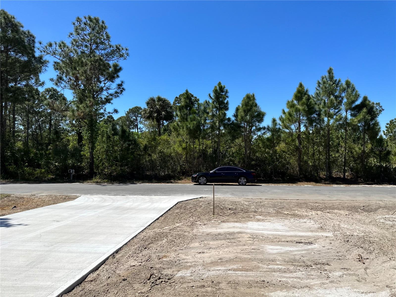 Paved driveway