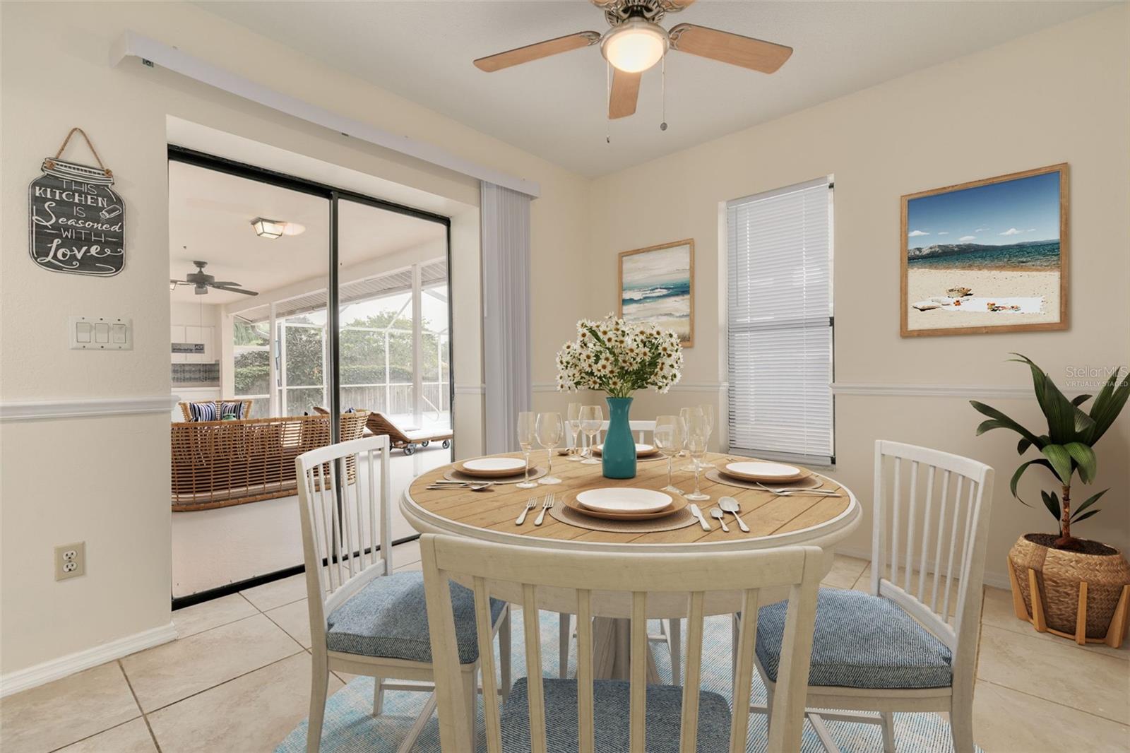 Eat-in area, virtually staged