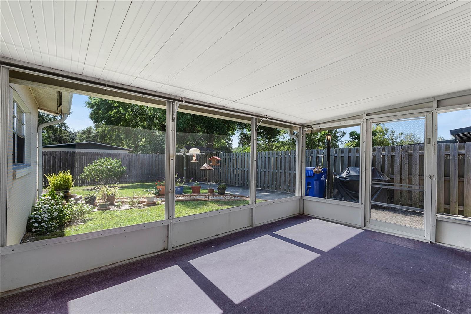 Screened back porch